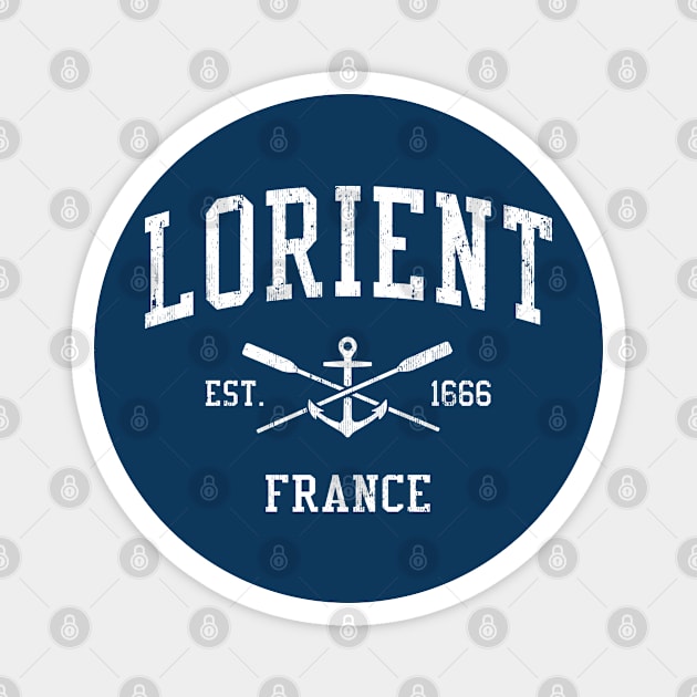 Lorient Vintage Crossed Oars & Boat Anchor Magnet by CoastlineCotton